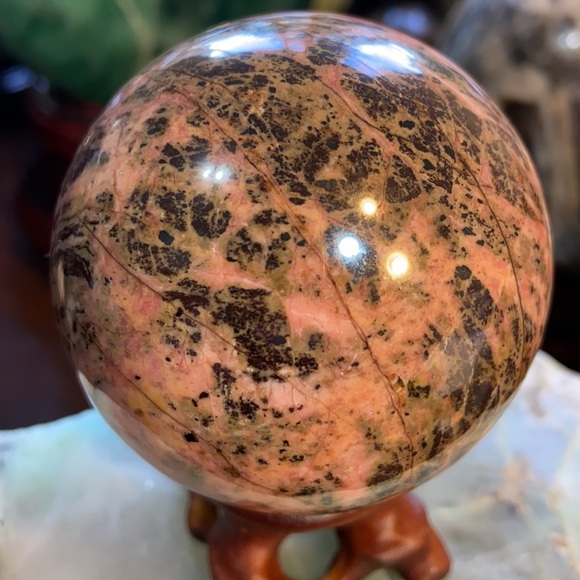 🔥SALE🔥 Rhodonite Crystal Sphere! - Picture 5 of 8